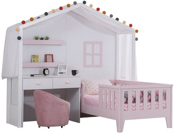 Детская кровать Kalune Design Cesme P-Cmy, белый/розовый, 200 x 210 см