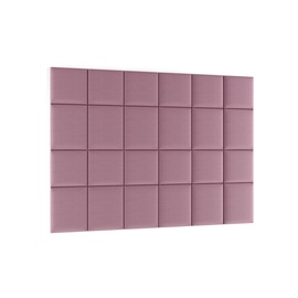Dekoratyvinės tekstilinės sienų plokštės Quadratta, 180 cm x 240 cm, 3.5 cm, rožinė, 24 vnt.