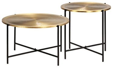 Žurnālgaldiņi VLX 246285, misiņa/melna, 620 mm x 620 mm x 350 mm