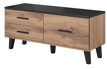 TV-laud Cama Meble Lotta 1201D2S, must/tamm, 120 cm x 40 cm x 53 cm