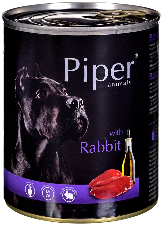 Влажный корм для собак Dolina Noteci & Piper Piper Animals, крольчатина, 0.8 кг