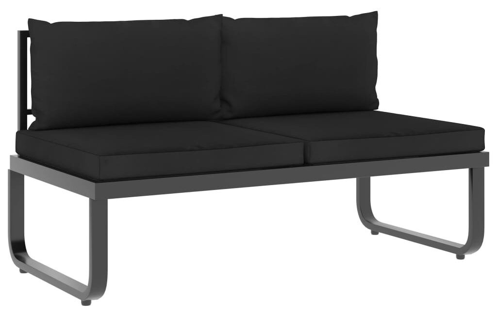 black garden corner sofa