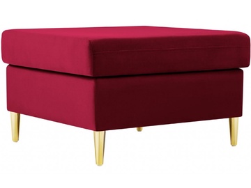 Пуф Micadoni Home Moghan Velvet, золотой/красный, 70 см x 70 см x 45 см