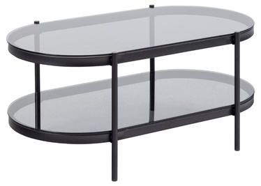 Kafijas galdiņš Actona Bayonne Oval, melna, 950 mm x 500 mm x 420 mm