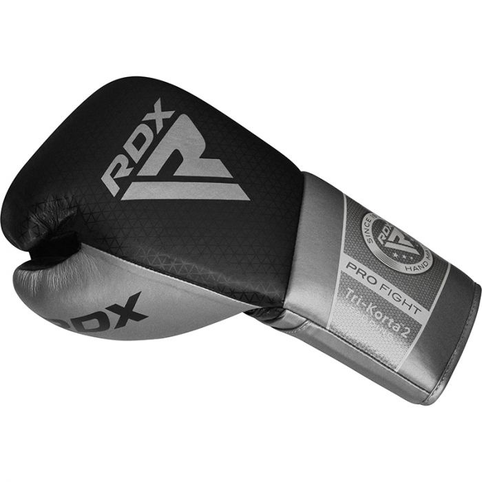 Боксерские перчатки RDX Tri-Korta 2 BGM-PFTK2S, серебристый, 8 oz