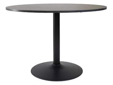 Обеденный стол Home4you Ibiza, черный, 110 см x 110 см x 74 см