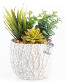 Kunsttaim potis, sukulent AmeliaHome Artflower Herbi, roheline, 280 mm