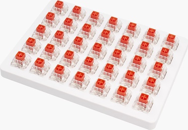 Slēdzis Keychron Kailh Box Red Switch Set 35-Pack, caurspīdīga/balta/sarkana