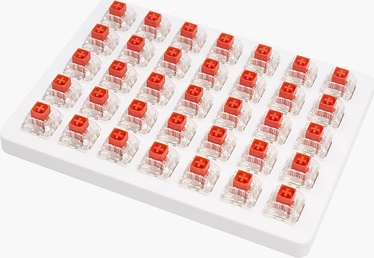 Slēdzis Keychron Kailh Box Red Switch Set 35-Pack, caurspīdīga/balta/sarkana