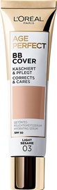 BB kreem L'Oreal Age Perfect BB Cover 03 Light Sesame, 30 ml