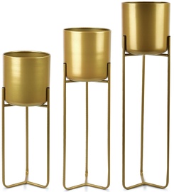 Puķu pods Mondex Swen Gold HTOP7747, metāls, Ø 19 cm, zelta