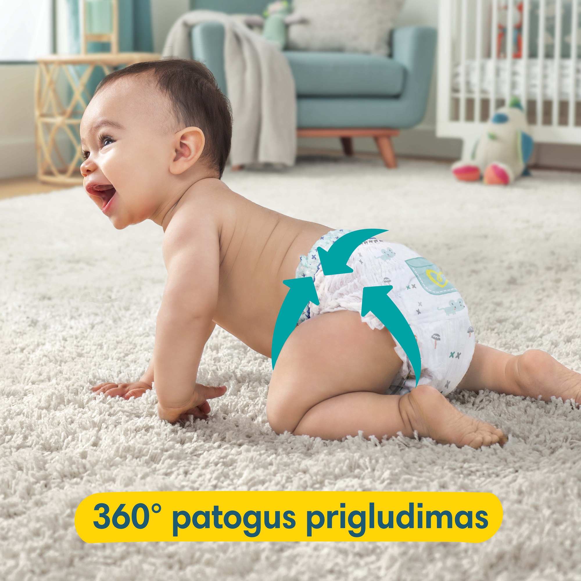 Buy Pampers Baby Dry Diaper Pants Medium - 34s Online