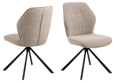 Ēdamistabas krēsls Aura Dining Chair, melna/bēša, 61.5 cm x 51 cm x 88.5 cm