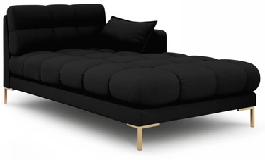 Dīvāns Micadoni Home Mamaia Chaise Longue, melna, labais, 185 x 105 cm x 75 cm