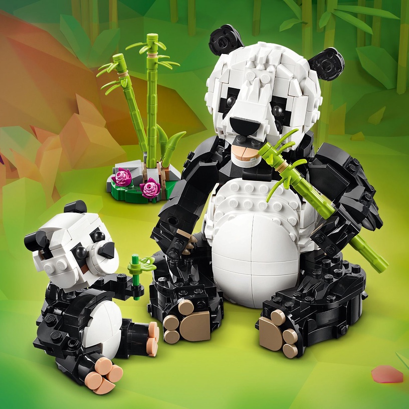 Konstruktor LEGO® Creator Metsloomad: panda perekond 31165, 626 tk
