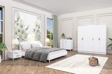 Guļamistabas mēbeļu komplekts Kalune Design Lavinia 002, iekštelpu, balta