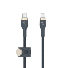 Kabelis Belkin BoostCharge USB Type C Male, Lightning 8 pin male, 2 m, zila