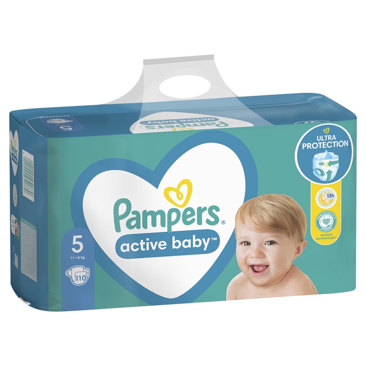 Sauskelnės Pampers Active Baby, 5 dydis, 11 - 16 kg, 110 vnt.