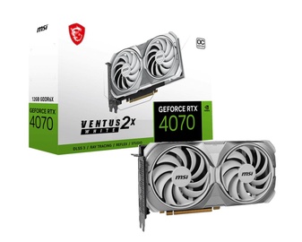 Vaizdo plokštė MSI GeForce RTX™ 4070 RTX4070VEN2XWHI12GOC, 12 GB, GDDR6X