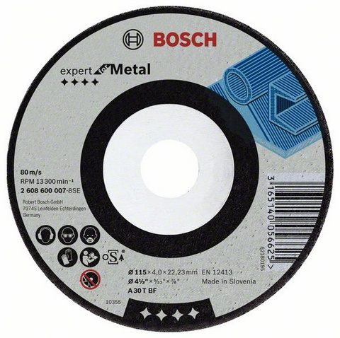 Шлифовальный диск Bosch A30 T BF, 125 мм x 22.23 мм