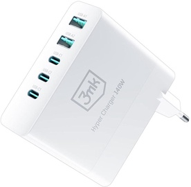 Lādētājs 3MK Hyper Charger, 2 x USB/3 x USB-C, balta