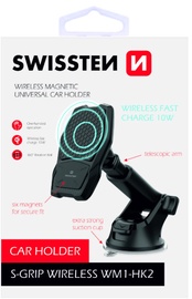 Auto telefona turētājs Swissten Car Holder With Wireless Charging, 4.7 - 6.5 "