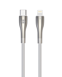 Кабель Forever Sleek USB Type-C, Lightning, 1 м, серебристый