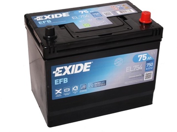 Akumuliatorius Exide K-EL754, 12 V, 75 Ah, 750 A