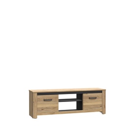 TV-laud Domoletti, must/tamm, 161.4 cm x 42.2 cm x 51.4 cm