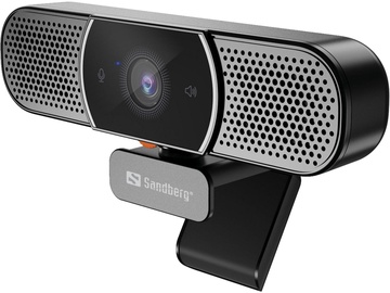 Internetinė kamera Sandberg All-in-1 Webcam 2K HD, juoda, 1/2.9’‘ CMOS