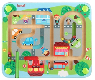 Магнитная игрушка Iwood Magnetic Traffic Maze 12001, 3 см, Универсальный