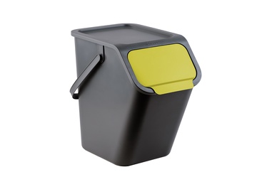 Atkritumu tvertne Bini, 25 l, melna/dzeltena