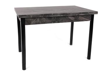 Обеденный стол c удлинением Kalune Design Polo 1304, черный, 70 см x 110 см x 75 см
