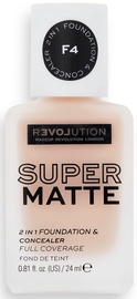 Тональный крем Makeup Revolution London Relove by Revolution Supermatte F4, 24 мл