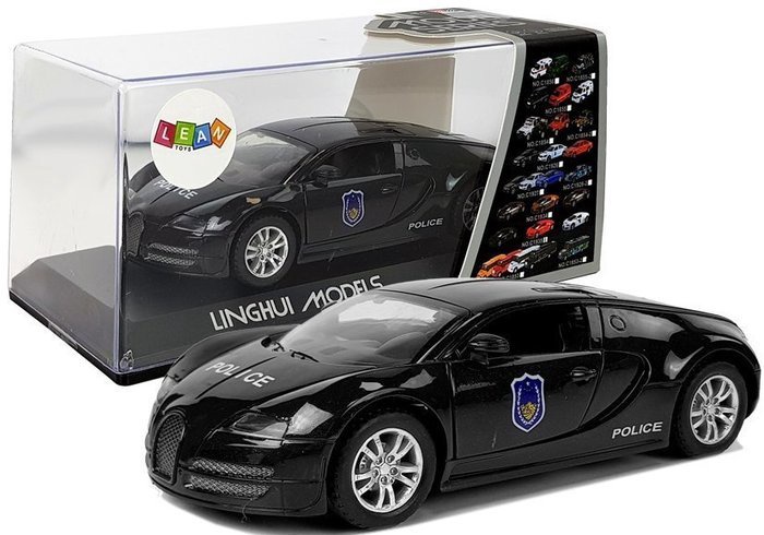 Rotaļlietu policijas automašīna Lean Toys, melna