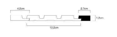 Отделочная полоска Domoletti JC1022-E-1287B, дубовый, 2600 ммx27 мм