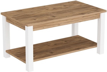 Журнальный столик Kalune Design Larissa, белый/ореховый, 50 см x 90 см x 44.8 см
