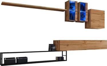 Sekcija ASM Switch M1, juoda/ąžuolo, 330 cm x 40 cm x 180 cm