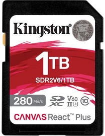 Mälukaart Kingston Canvas React Plus, 1 TB, 280 Mb/s - 150 Mb/s