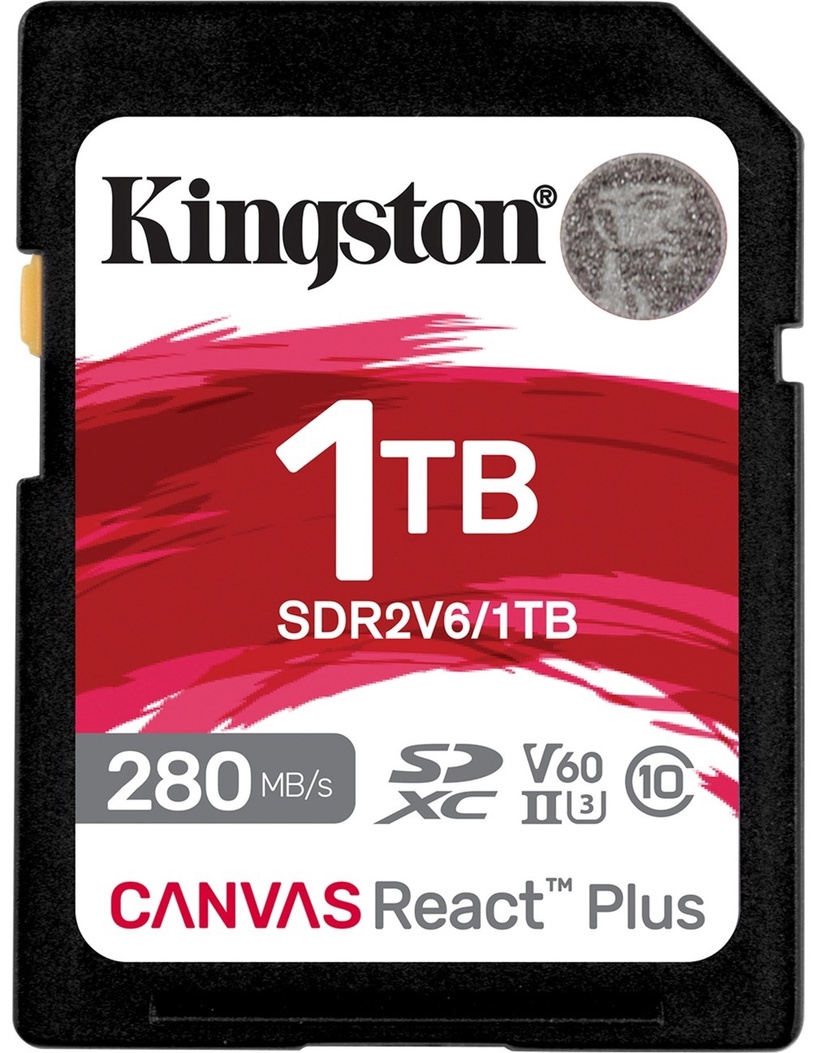 Mälukaart Kingston Canvas React Plus, 1 TB, 280 Mb/s - 150 Mb/s