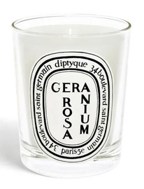 Свеча ароматическая Diptyque Scented Candle Geranium Rosa, 60 час, 190 г, 80 мм x 100 мм