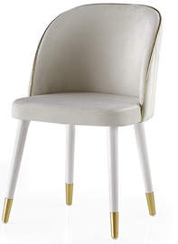 Ēdamistabas krēsls Kalune Design Göksu 646LCN1146, krēmkrāsa, 58 cm x 47 cm x 92 cm