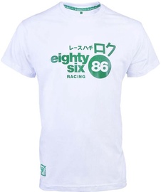 Футболка Spokey Projekt 86 Logo 01 921355, белый/зеленый, M