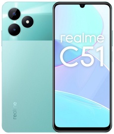 Mobilais telefons Realme C51, zaļa, 4GB/128GB