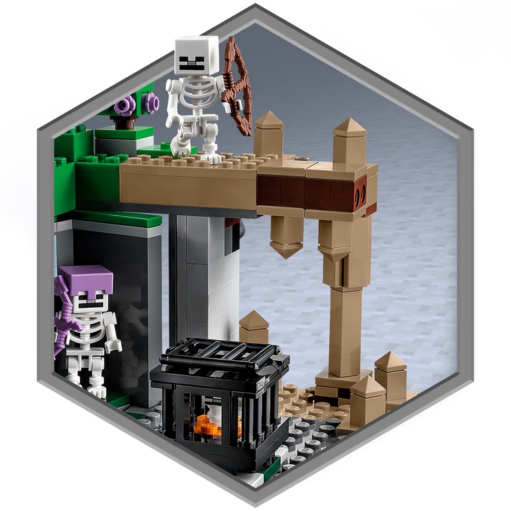 Konstruktors LEGO Minecraft Skeleta pazemes cietums 21189