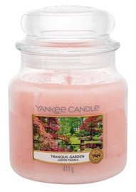 Svece, aromātiskā Yankee Candle Tranquil Garden, 65 - 75 h, 411 g, 130 mm x 110 mm