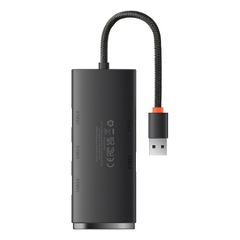 USB šakotuvas Baseus USB-A 4 (USB3.0) USB, 4 x USB, 0.25 m, juoda