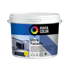 Fasādes krāsas bāze Pentacolor, emulsija, pilnīgi matēta, 5 l