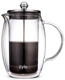 Кофейник Zyle Coffee Press ZY600CF, 0.6 л, прозрачный