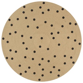 Ковер VLX Polka Dot 133687, коричневый/черный, 120 см x 120 см